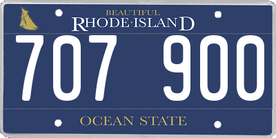 RI license plate 707900