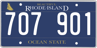 RI license plate 707901