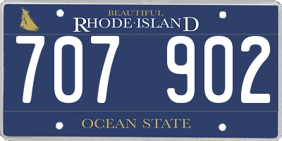RI license plate 707902