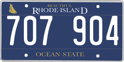 RI license plate 707904