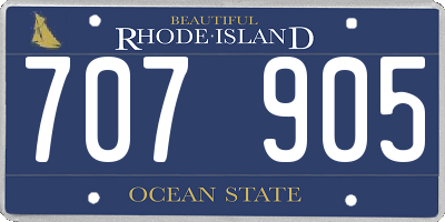 RI license plate 707905