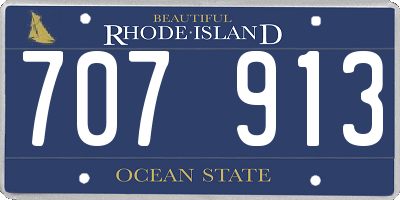 RI license plate 707913