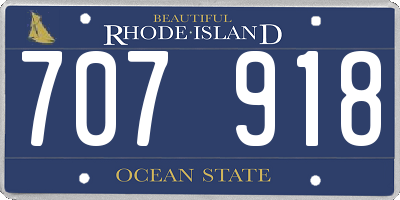 RI license plate 707918