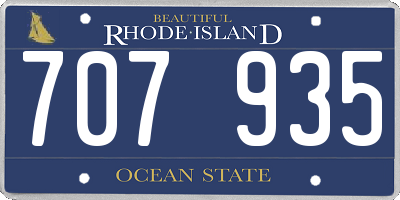 RI license plate 707935