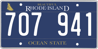 RI license plate 707941