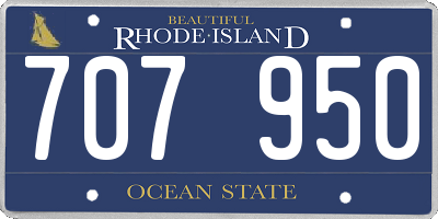 RI license plate 707950