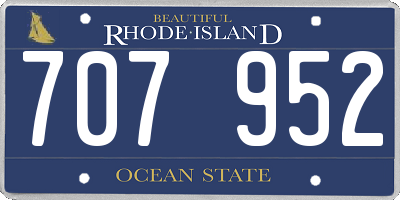 RI license plate 707952