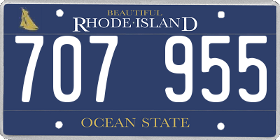 RI license plate 707955