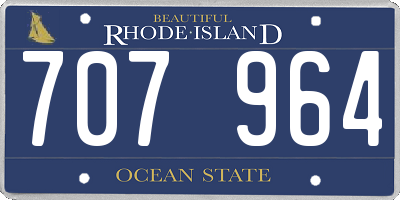 RI license plate 707964