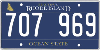 RI license plate 707969