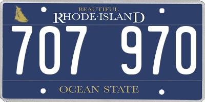 RI license plate 707970