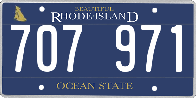 RI license plate 707971