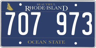 RI license plate 707973