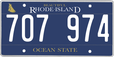 RI license plate 707974
