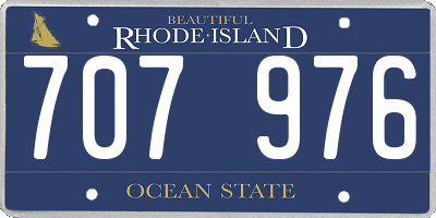 RI license plate 707976