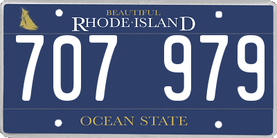 RI license plate 707979