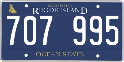 RI license plate 707995