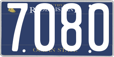 RI license plate 7080