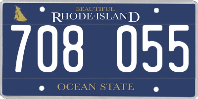 RI license plate 708055