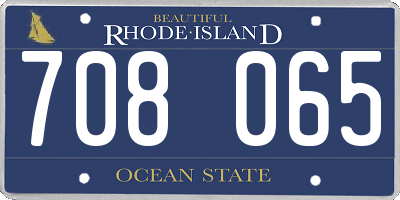 RI license plate 708065