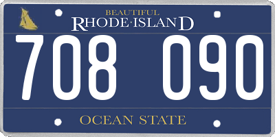 RI license plate 708090