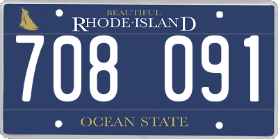RI license plate 708091