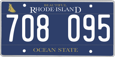 RI license plate 708095