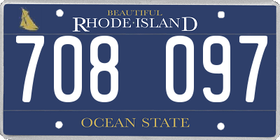 RI license plate 708097