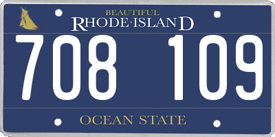 RI license plate 708109