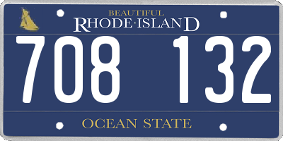 RI license plate 708132