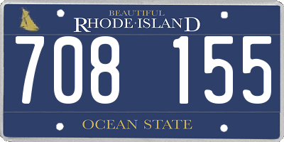 RI license plate 708155