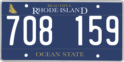 RI license plate 708159