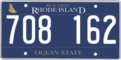 RI license plate 708162