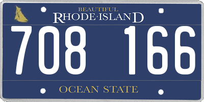 RI license plate 708166