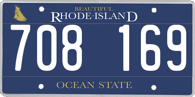 RI license plate 708169