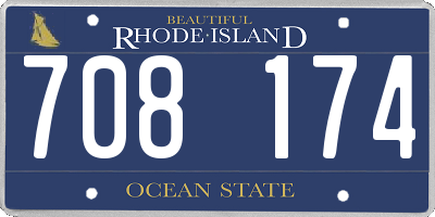 RI license plate 708174