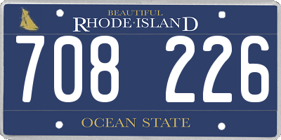 RI license plate 708226