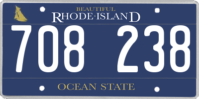 RI license plate 708238