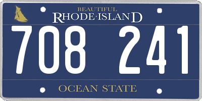 RI license plate 708241