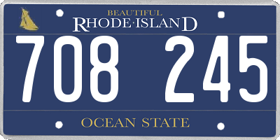 RI license plate 708245