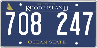 RI license plate 708247