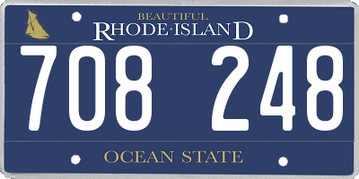 RI license plate 708248