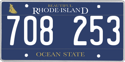 RI license plate 708253