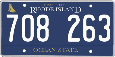 RI license plate 708263