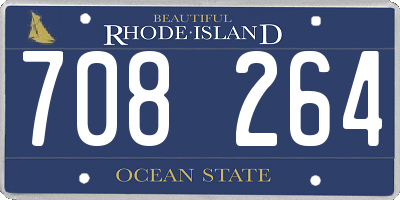 RI license plate 708264