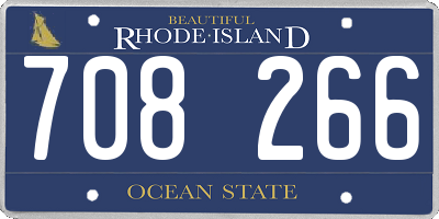 RI license plate 708266