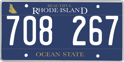 RI license plate 708267