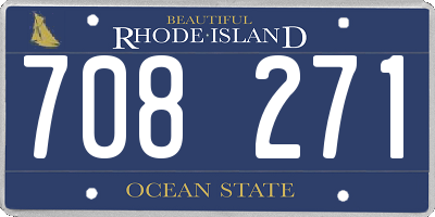 RI license plate 708271