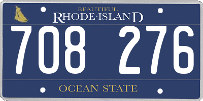 RI license plate 708276