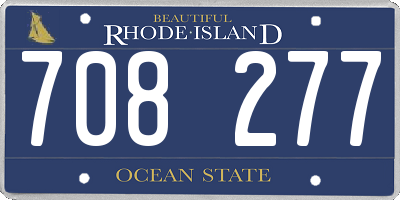 RI license plate 708277
